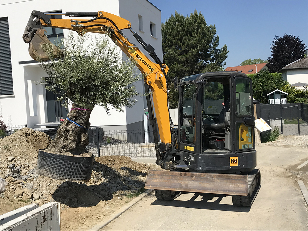 Chantier d'aménagement paysager réalisé par L'An Vert du Jardin